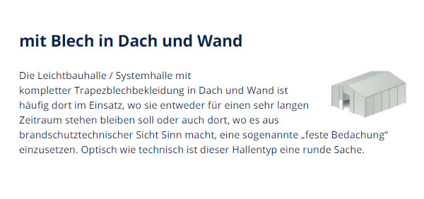 Systemhalle im Raum 47589 Uedem