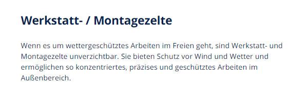 Werkstattzelte in der Nähe von Uedem