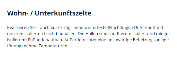 Wohnzelte für Uedem