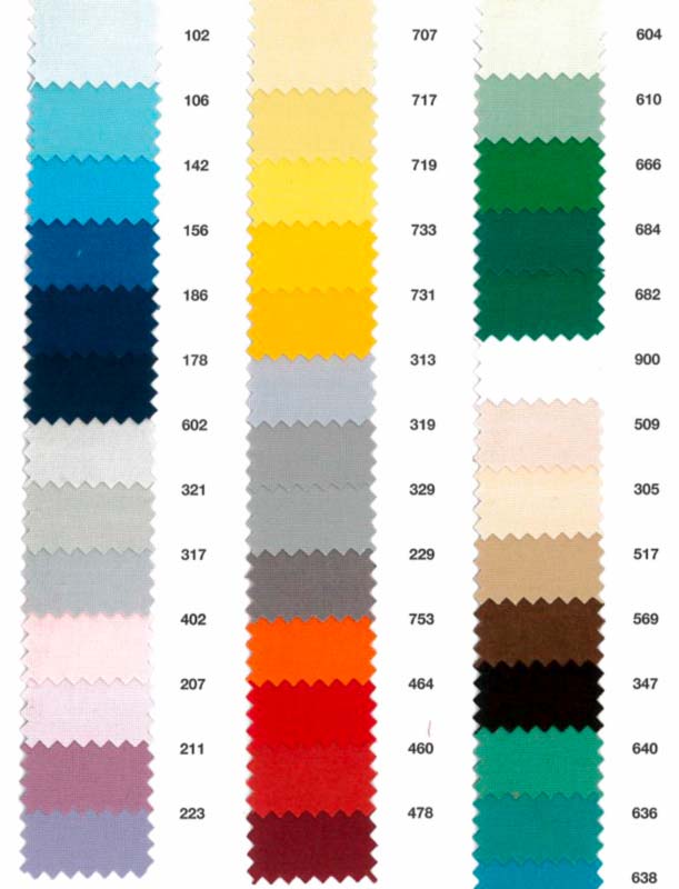 Mögliche Farben für die Dekoration an Dach & Wänden